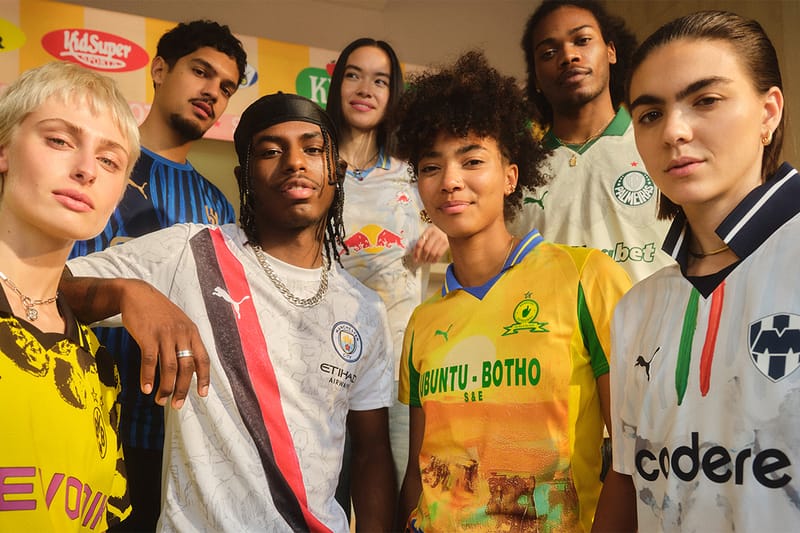 PUMA x KidSuper が 7つの強豪クラブユニフォームをアート化