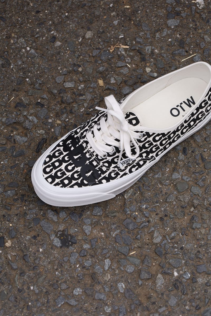 【人気コラボ】コムデギャルソンxバンズWネームオーセンティック 限定]COMME des GARCONS X VANS Wネーム メッセージ スニーカー