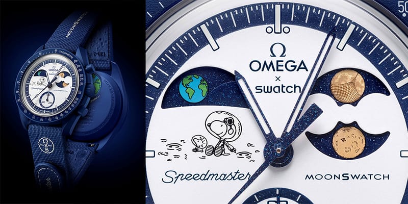 MoonSwatch earthphase ムーンスウォッチ オメガ x スウォッチ ムーンスウォッチにスヌーピーを