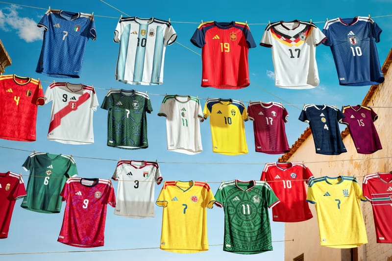 アディダスが2026年FIFAワールドカップ公式ホームキット22種を発表