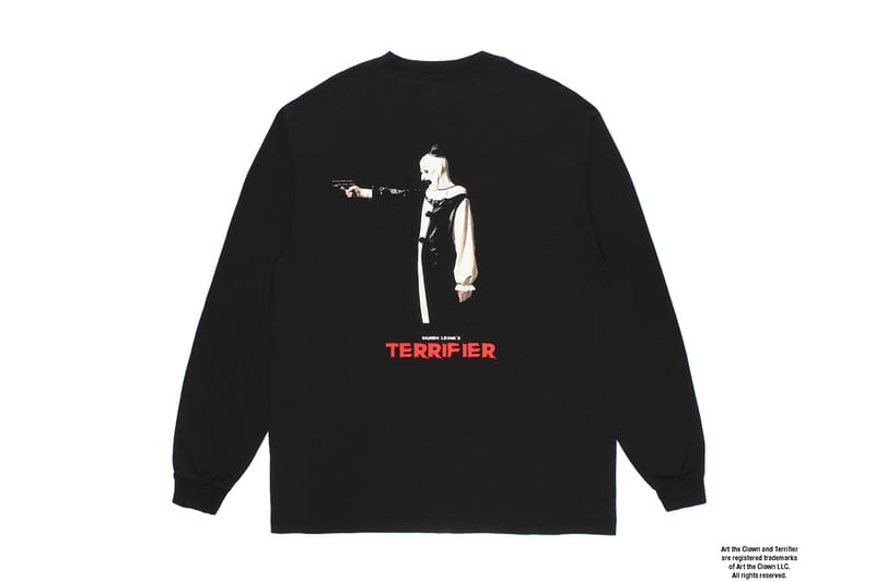 WACKOMARIA XL ブラック 長袖TシャツTERRIFIERコラボ ワコマリアとホラー映画『Terrifier』によるコラボコレクションが発売