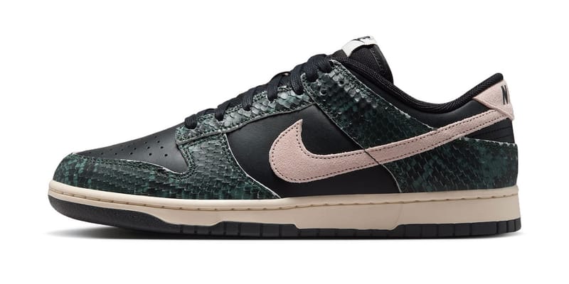 新品　DUNK　HI　黒蛇　スネーク柄 ナイキからダンクローレトロ新色 “ブラック スネークスキン”が登場