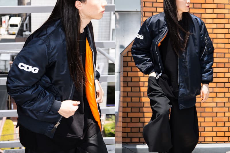 CDG ALPHAコラボMA-1 ブラック　M CDG x アルファインダストリーズMA-1に“ネイビー”が初登場 | Hypebeast.JP