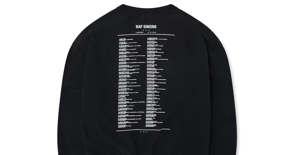 The 'Tour Cardigan' which recalls the history of Raf Simons has been ...