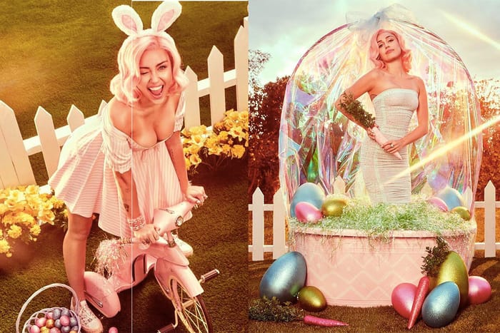 Miley Cyrus 復活節扮成性感兔女郎，其中一張照片有亮點…揭示了最新聯名鞋！