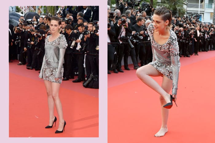 為何 Kristen Stewart 在坎城紅毯上脫掉紅底鞋？不是因為腳痛，而是…