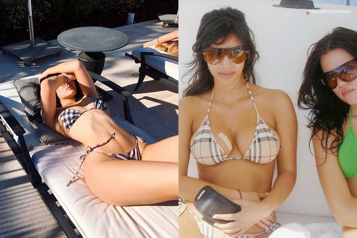 Kim 和 Kylie 都不約而同穿上，這真的是經得起十年考驗的泳衣！