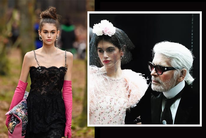 超模 Off Duty Look 遇上老佛爺造型：率先欣賞 Kaia Gerber X Karl Lagerfeld 跨世代聯乘系列