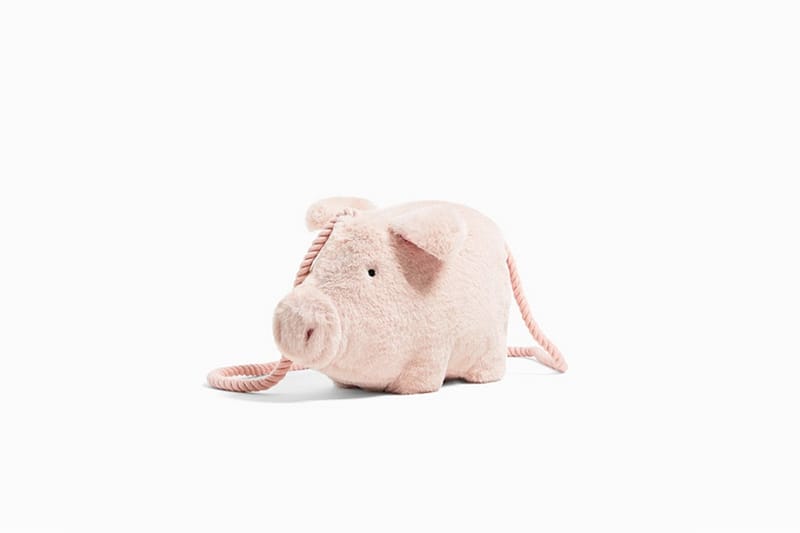 Zara fuzzy pig crossbody on sale bag