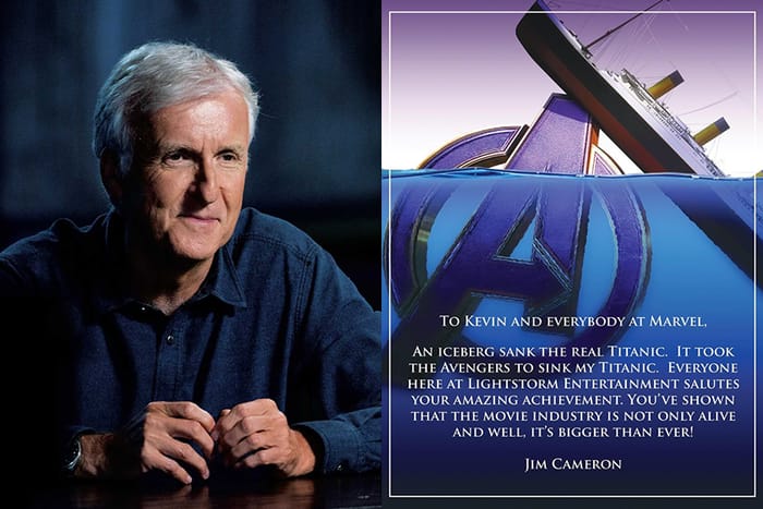 票房超越《Titanic》，導演 James Cameron 幽默回應：「鐵達尼號被復仇者擊沉了！」