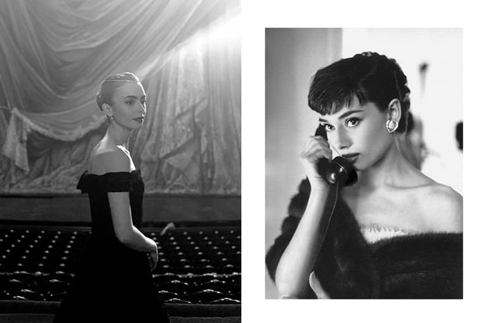 美得令人屏息：Lily Collins 穿上復古小黑裙，完美還原謬思女神 Audrey Hepburn！