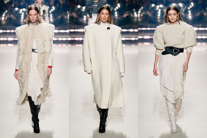 #PFW：冬裝再臃腫也要找回腰線，Isabel Marant 這場秀瀰漫著法式潔淨浪漫！