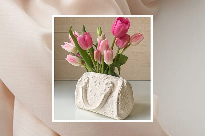 Louis Vuitton speedy bag 變身純白絕美花瓶，Bodega Rose 紐約植物