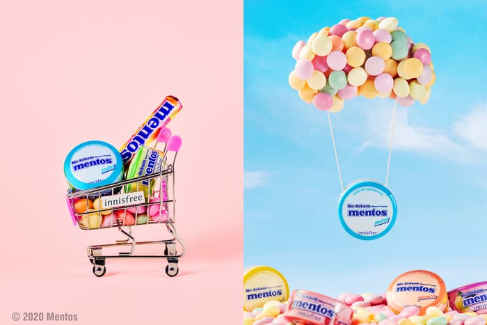 Innisfree x Mentos 推出限定包裝，將長佔 Top 1 的礦物控油蜜粉添加了水果口味！