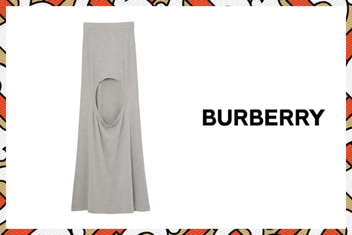 這個洞該露哪位置？Burberry 這條半截長裙原來是長腿女生必備！
