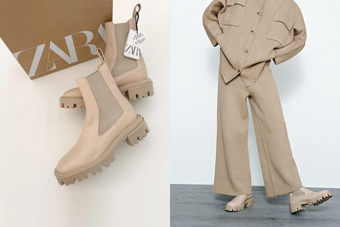 再添一雙基本款：Zara 奶油白短靴，今年秋冬必敗單品！