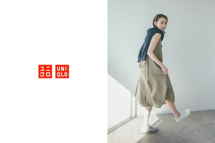 清爽俐落：UNIQLO 帶麻料 A 字洋裝，附上腰帶穿法 1+1！
