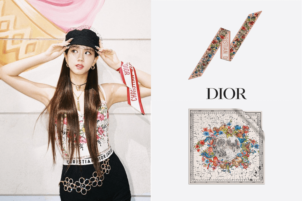 Dior 2021 秋冬絲巾系列登場!星座、玫瑰圖騰精緻華美,連Blackpink Jisoo也著迷 - POPBEE