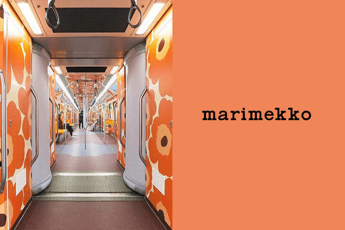 最美的列車出現！Marimekko 將曼谷的空鐵變成了一片橙色的花海