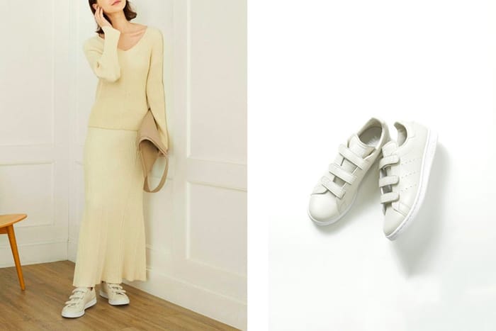 adidas Originals 奶油白 Stan Smith 波鞋，日本女生迫不及待！