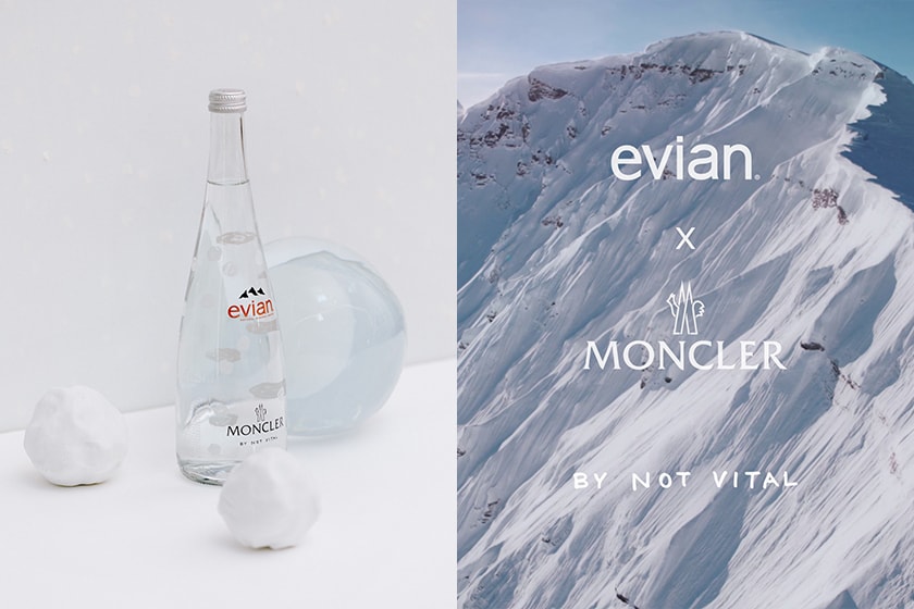 Moncler X Evian 最新限定聯乘：漫天雪花浪漫地降落在玻璃水瓶上 POPBEE