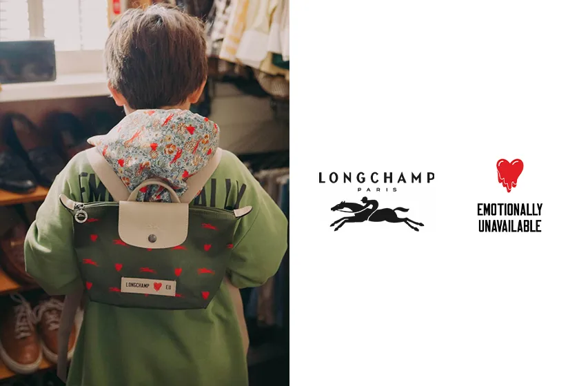 經典尼龍手袋變背包：Longchamp 與Emotionally Unavailable 聯名系列未