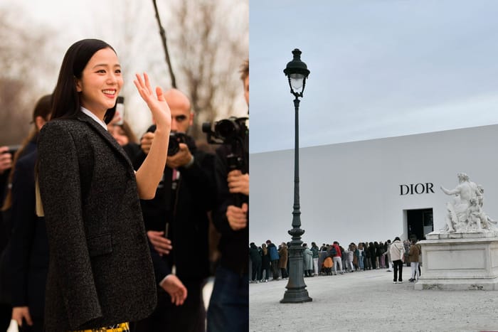 再戰巴黎時裝週：Jisoo 一身復古格子高校服，出席 Dior 秋冬大秀！