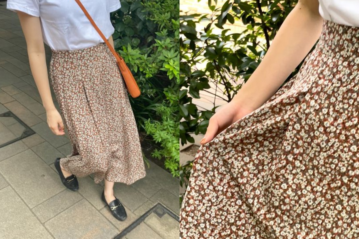 收腰位置超顯瘦:GU 小碎花長裙,日本女生已經默默包色! - POPBEE