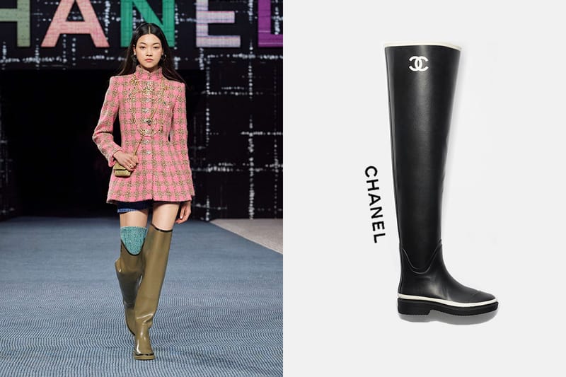 Chanel rain hot sale boots 2019