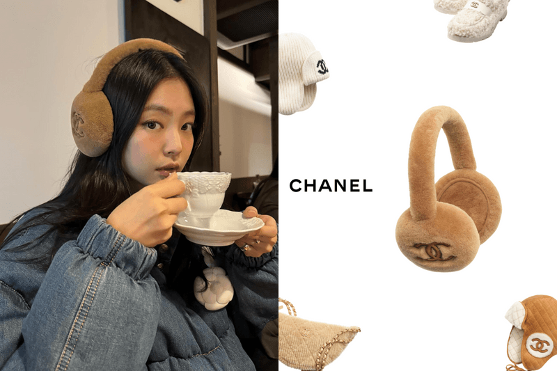 **JENNIE着用♢**【CHANEL】イヤーマフ 耳当て Coco Neige 要掀起一波熱潮!Jennie 日本私服穿搭的毛絨耳罩,是Chanel 這個