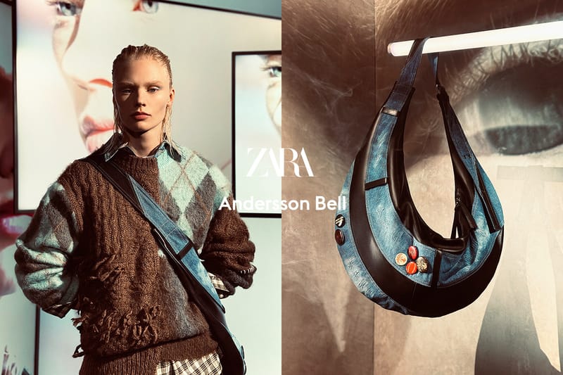 トップス ZARA ANDERSSON BELL ANDERSSON BELL X ZARA TEXTURED PATCHWORK SWEATER - Blue