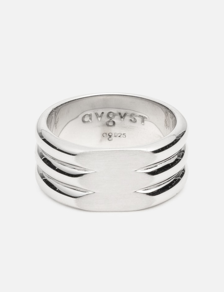 AVGVST Vertex Ring - Rhodium-plated 925 sterling silver, satin white ...