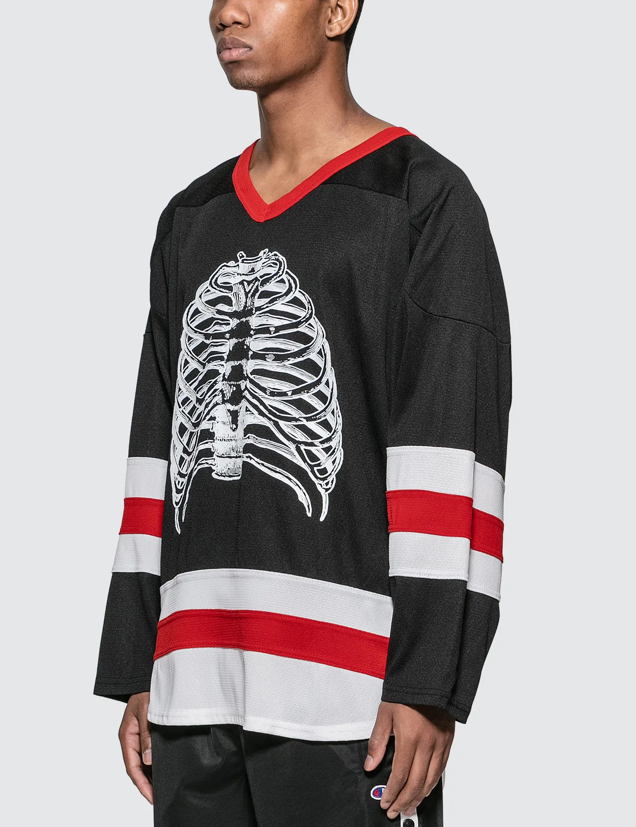 Pleasures - Ribs Hockey Jersey | HBX - Globally Curated Fashion