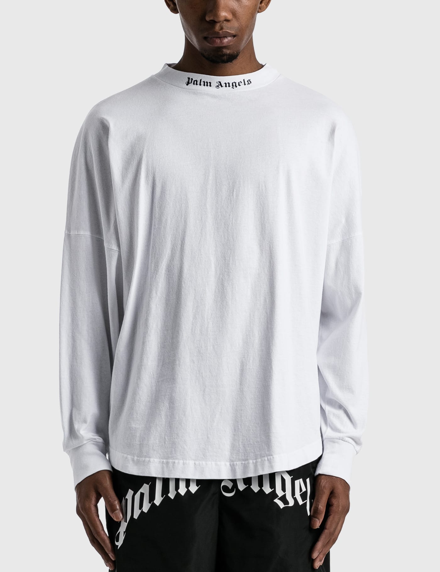 Palm Angels - Doubled Logo Oversized Long Sleeve T-shirt | HBX 