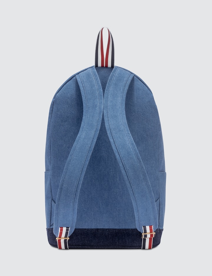 Thom Browne - Unstructured Backpack In Washed Denim + Pebble Grain ...