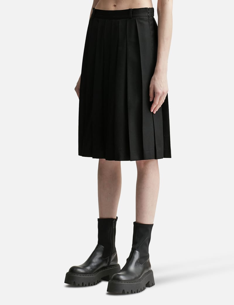 [NOTHING WRITTEN] Sherry pleated skirt (Black) ☆送料込☆ Nothing Written - Knife Pleated Mid-skirt | HBX - Globally