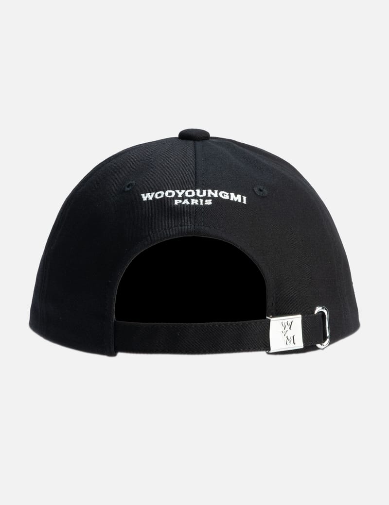 Wooyoungmi WYM CAP - Black cotton six-panel cap with embroidered