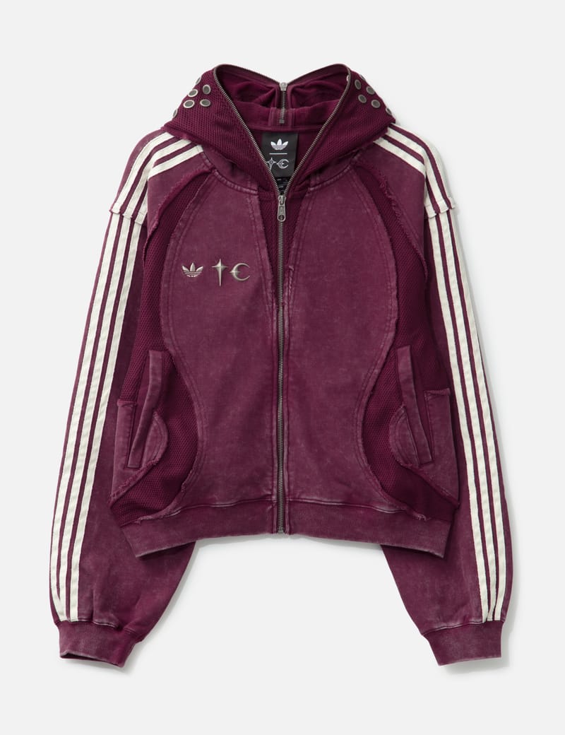 トップス adidas THUG CLUB TEAMGEIST HOODED ZIP UP adidas Thug Club Teamgeist Hooded Zip Up - Burgundy | Free