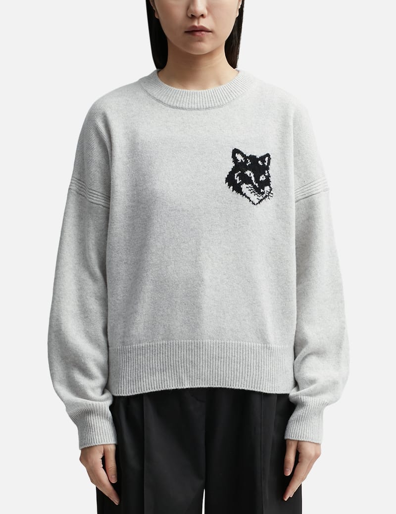 Maison Kitsuné - Fox Head Intarsia Wool Jumper | HBX - Globally Curated  Fashion and Lifestyle by Hypebeast