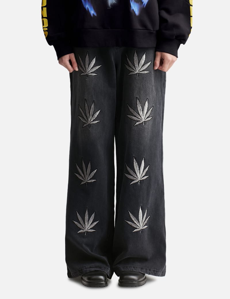 HAUNTED STARBUCKS - Flared Leaf Denim | HBX - Globally