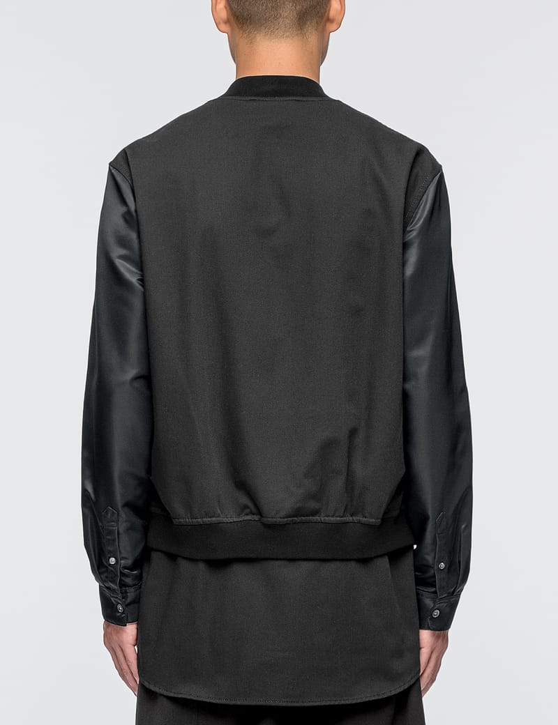 3.1 Phillip Lim - Classic Bomber Shirt Jacket with Nylon 3.1 Phillip Lim - Classic Bomber Shirt Jacket with Nylon