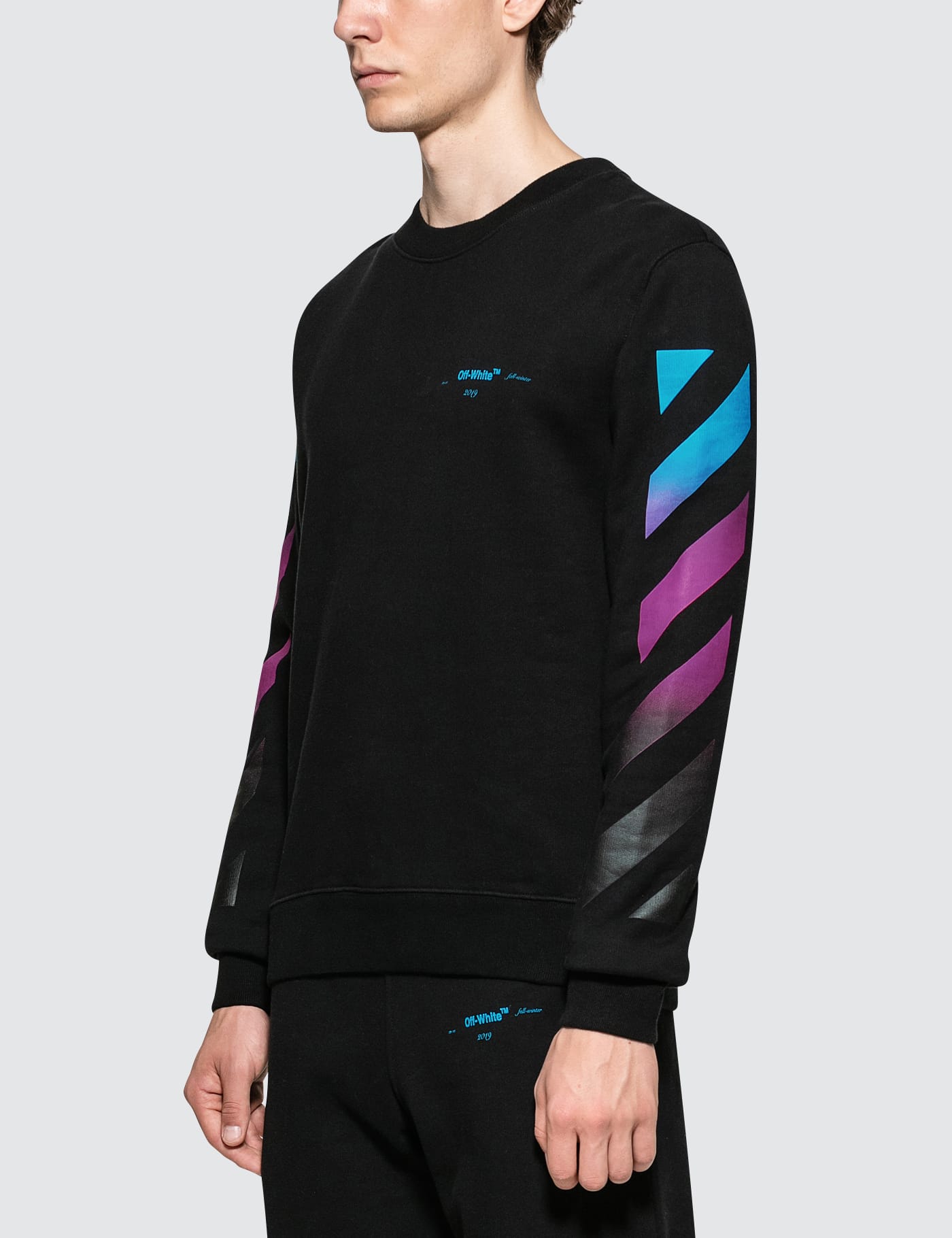 Off-White™ - Diag Gradient Crewneck | HBX - Globally Curated 