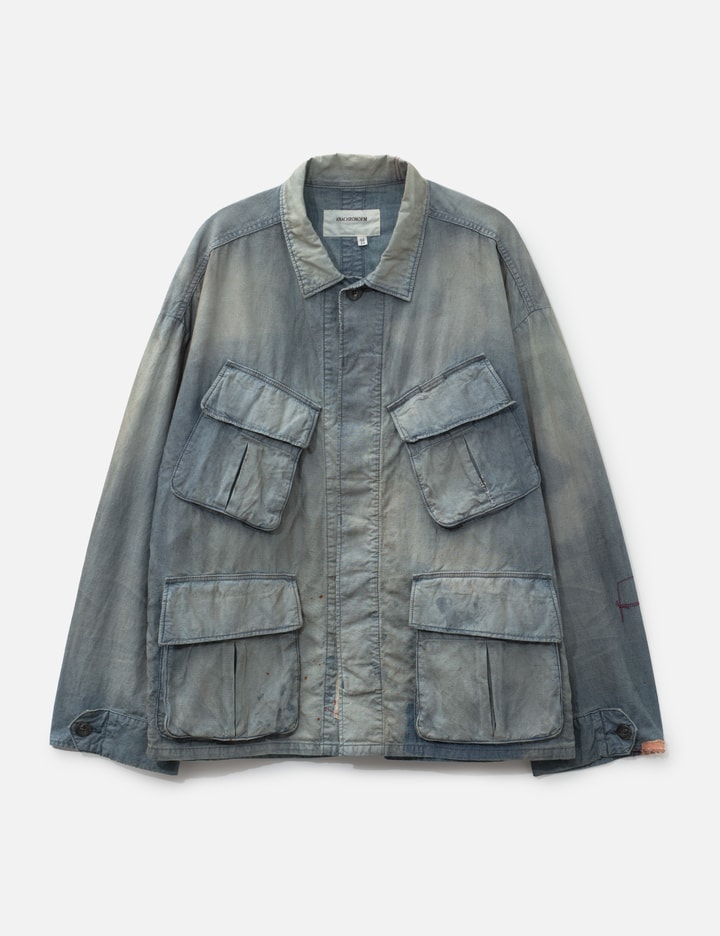 ANACHRONORM Chambray Remaked Fatigue Jacket - Lightweight indigo ...