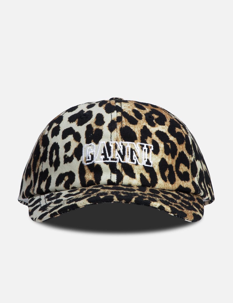 Ganni - Leopard Embroidered Logo Cap | HBX - Globally Curated 