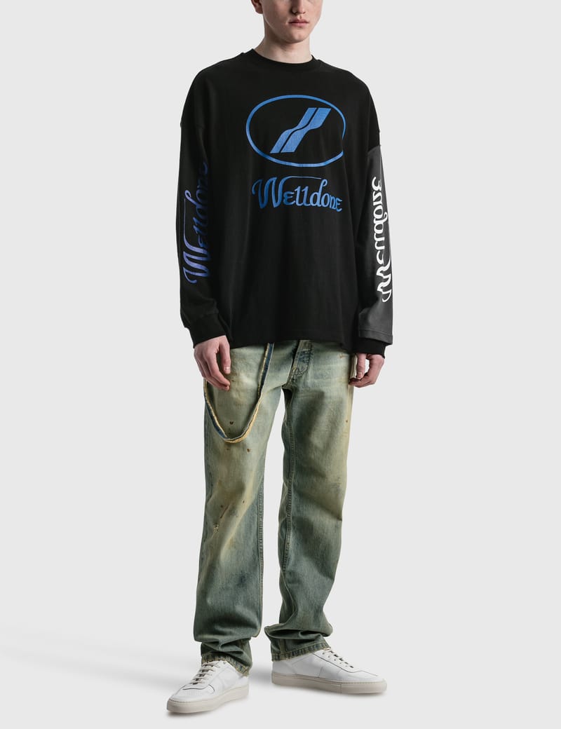 We11done - REMAKE LOGO LONG SLEEVE T-SHIRT | HBX - Globally