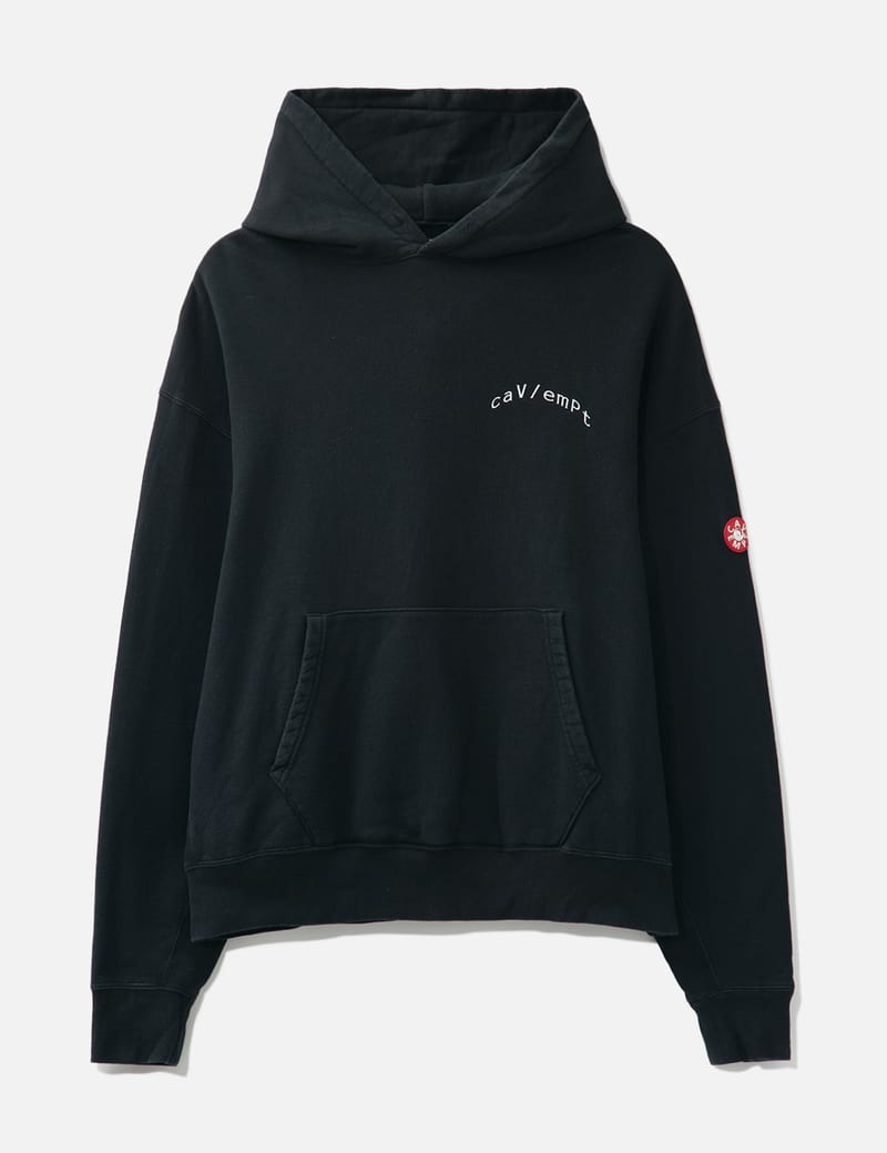 Cav Empt Nokia Heavy Hoodie - Grey heavyweight cotton hoodie