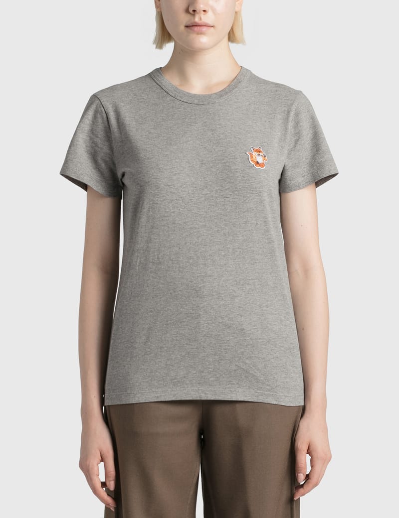 maison kitsune all right tシャツ Maison Kitsuné - All Right Fox Patch Classic T-shirt | HBX