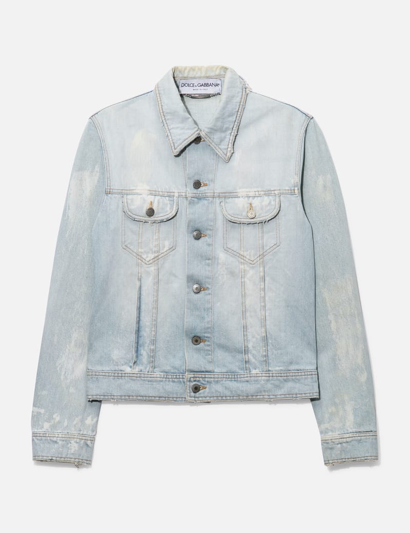 Veste En Denim Brut Dolce & Gabbana Bleu - Taille L Homme, Occasion Très Bon état, Vintage Italie