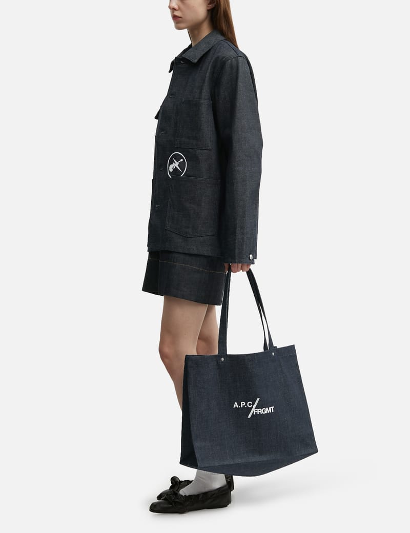 A.P.C. Laure Tote Bag - Indigo Japanese denim tote with V.P.C.