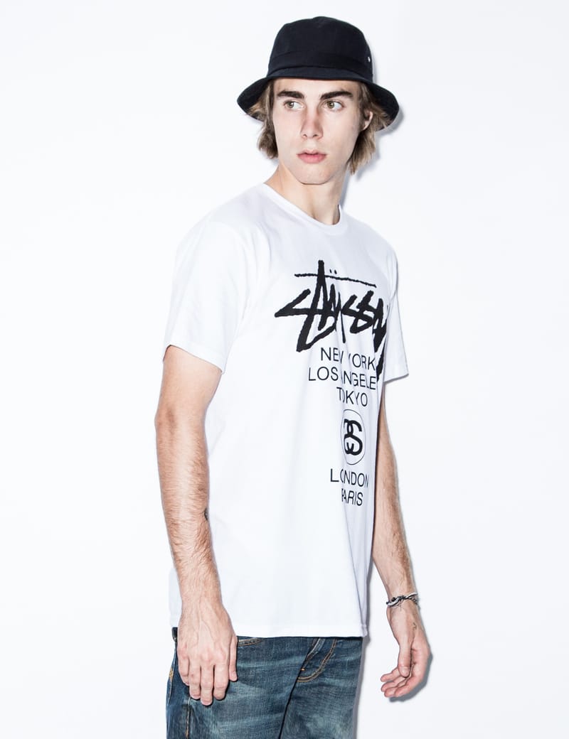 Stüssy - White World Tour T-Shirt | HBX